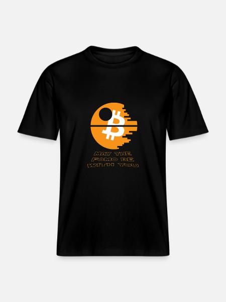 Bitcoin Star og krige 2018 - Death Star - Crypto -  Økologisk unisex T-shirt RELAXED FIT - sort