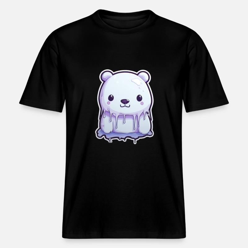 Süßer Eisbär Eis -  RELAXED FIT Unisex Organic T-Shirt - Schwarz