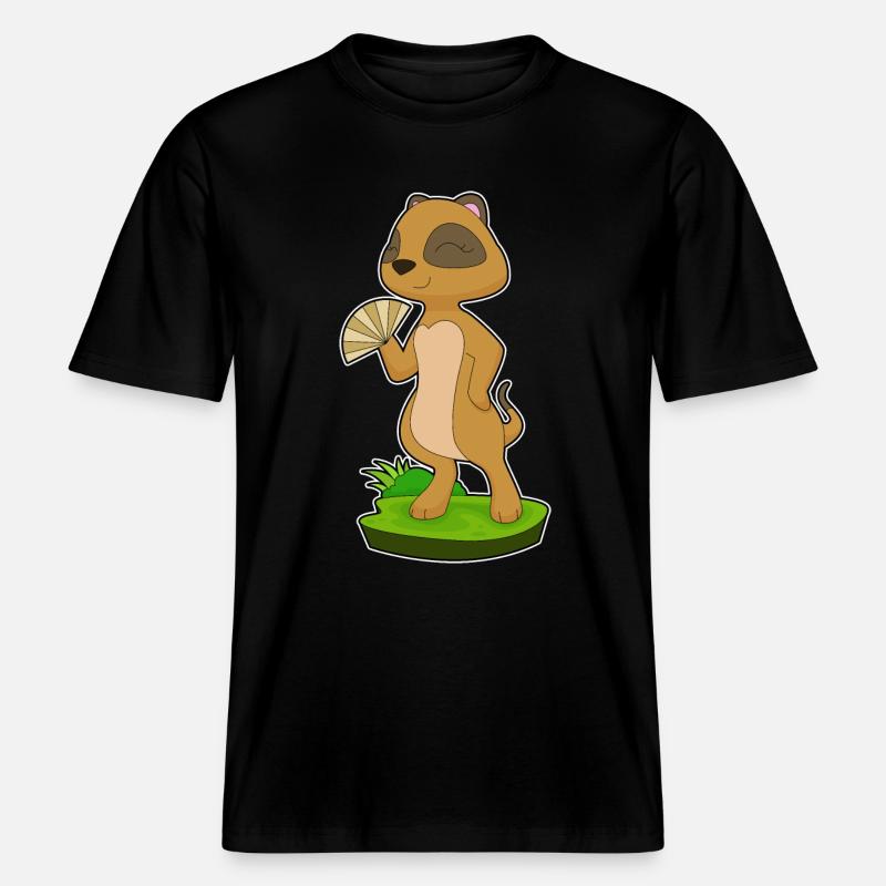 Erdmännchen Handventilator -  RELAXED FIT Unisex Organic T-Shirt - Schwarz