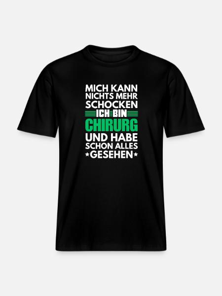 Chirurgien non choquable -  T-shirt unisexe RELAXED FIT en coton bio - noir