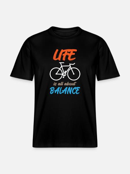 Life Is All About Balance - RELAXED FIT Unisex Organic T-Shirt - black