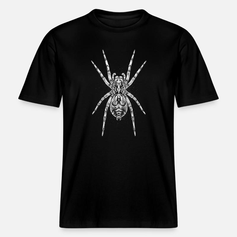 Mandala de l’Araignée de Minuit - T-shirt unisexe RELAXED FIT en coton bio - noir