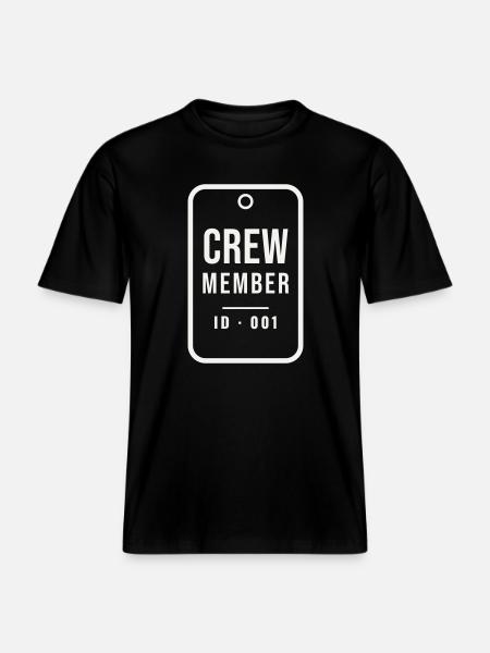Événement du personnel de l’équipe d’identification des membres d’équipage Tag Tag Badge -  T-shirt unisexe RELAXED FIT en coton bio - noir
