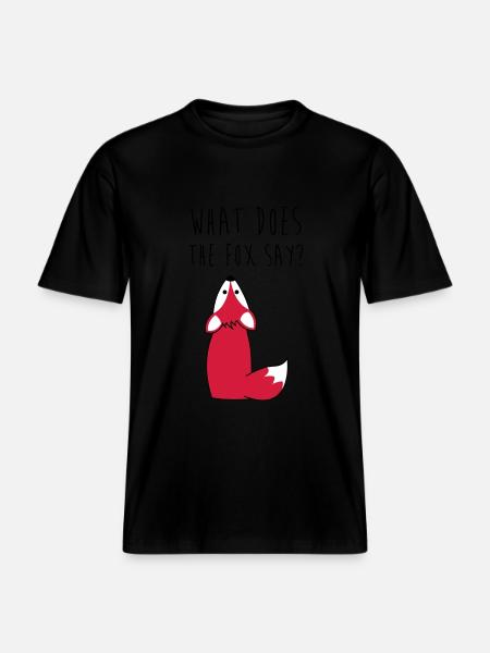fox -  RELAXED FIT Unisex Organic T-Shirt - black