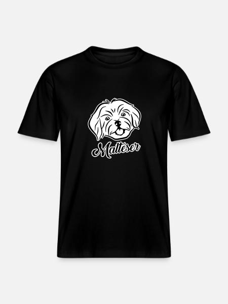 Malteser - RELAXED FIT Unisex Organic T-Shirt - Schwarz