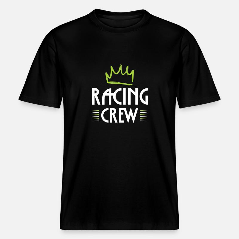 Équipage de course -  T-shirt unisexe RELAXED FIT en coton bio - noir