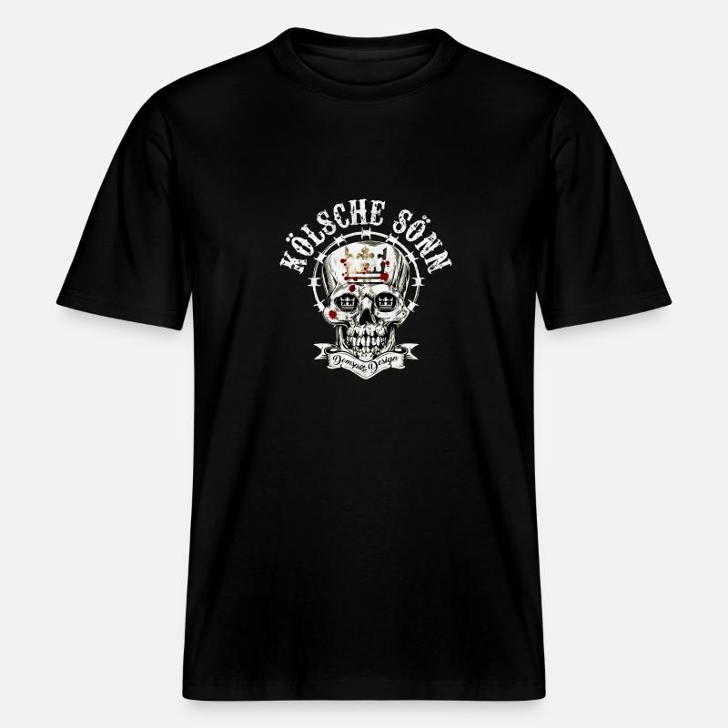Kölsche Sönn -  T-shirt unisexe RELAXED FIT en coton bio - noir