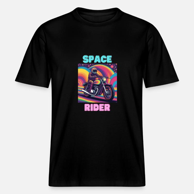 Cavalier de l’espace -  T-shirt unisexe RELAXED FIT en coton bio - noir