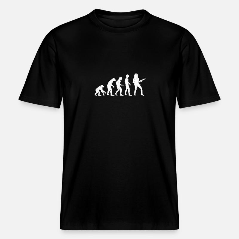 EVOLUTION GUITARISTE! -  T-shirt unisexe RELAXED FIT en coton bio - noir