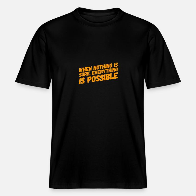 ich bin ein Optimist -  RELAXED FIT Unisex Organic T-Shirt - Schwarz