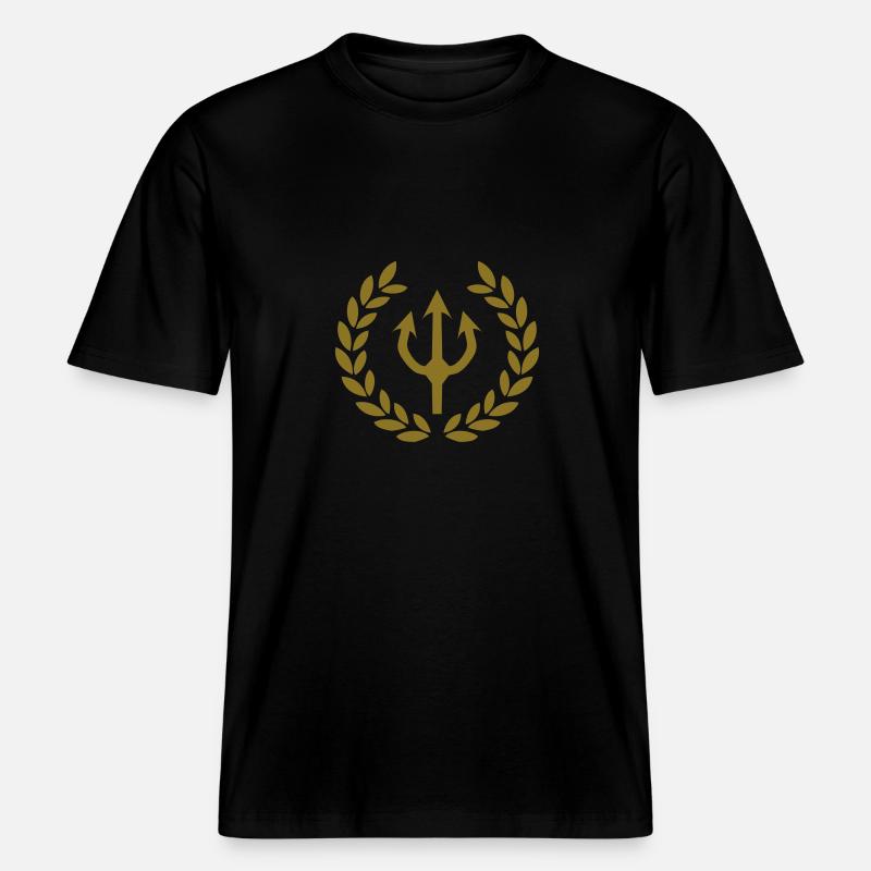 trident devil fork -  T-shirt unisexe RELAXED FIT en coton bio - noir