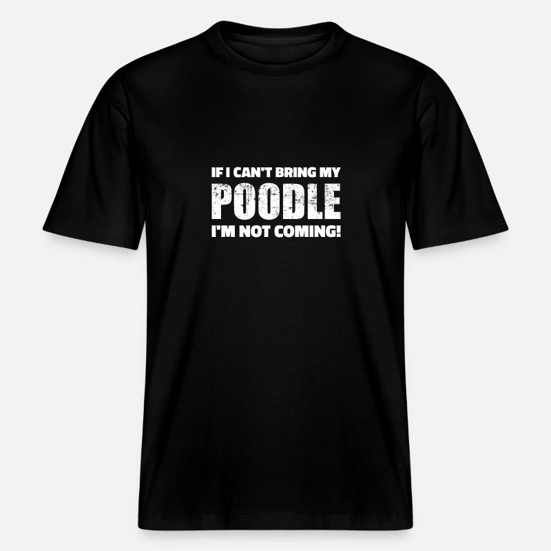 Caniche -  T-shirt unisexe RELAXED FIT en coton bio - noir