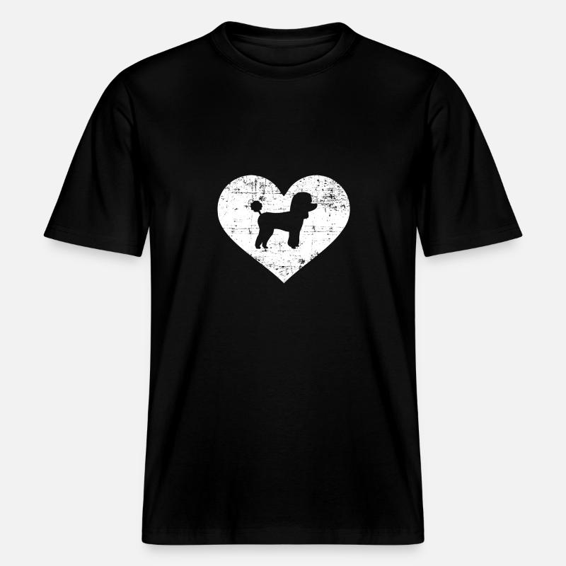Caniche -  T-shirt unisexe RELAXED FIT en coton bio - noir