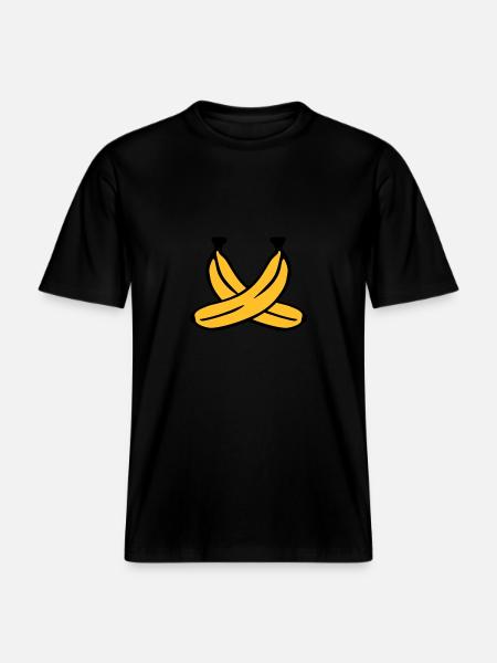 Banane - RELAXED FIT Unisex Organic T-Shirt - Schwarz