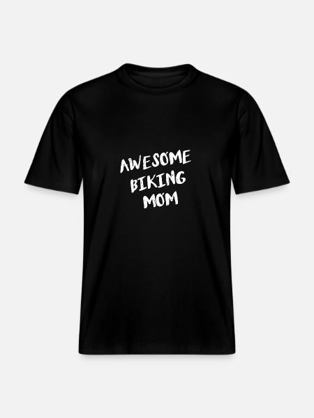 Biking Mom -  RELAXED FIT Unisex Organic T-Shirt - Schwarz