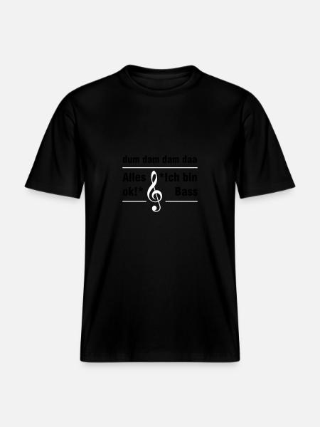 Basse -  T-shirt unisexe RELAXED FIT en coton bio - noir