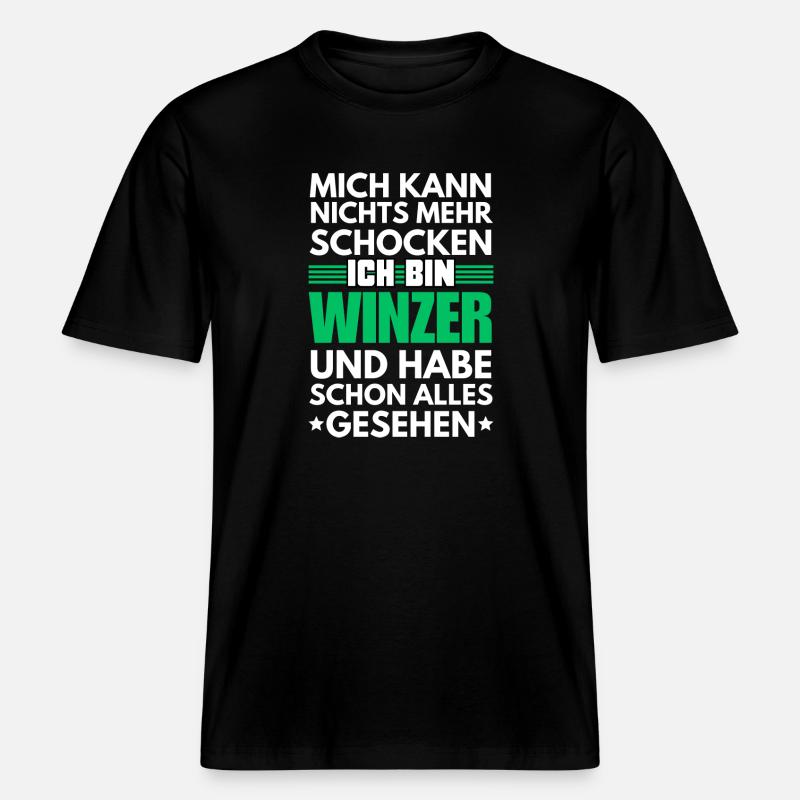 Non-shockable winemaker -  RELAXED FIT Unisex Organic T-Shirt - black