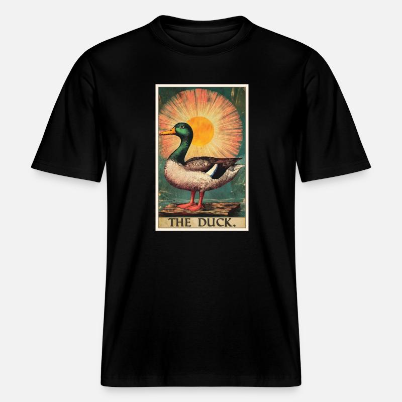 Ducks Duck - RELAXED FIT Unisex Organic T-Shirt - black