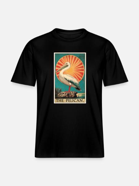 Pelicans Pelican -  RELAXED FIT Unisex Organic T-Shirt - black