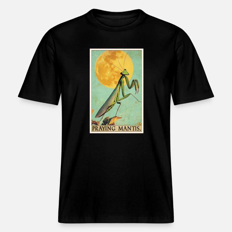 Gottesanbeterinnen Gottesanbeterin -  RELAXED FIT Unisex Organic T-Shirt - Schwarz