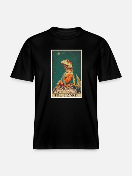 Lizards Lizard - RELAXED FIT Unisex Organic T-Shirt - black