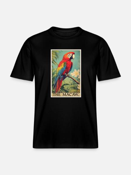 Macaw's Era - RELAXED FIT Unisex Organic T-Shirt - black