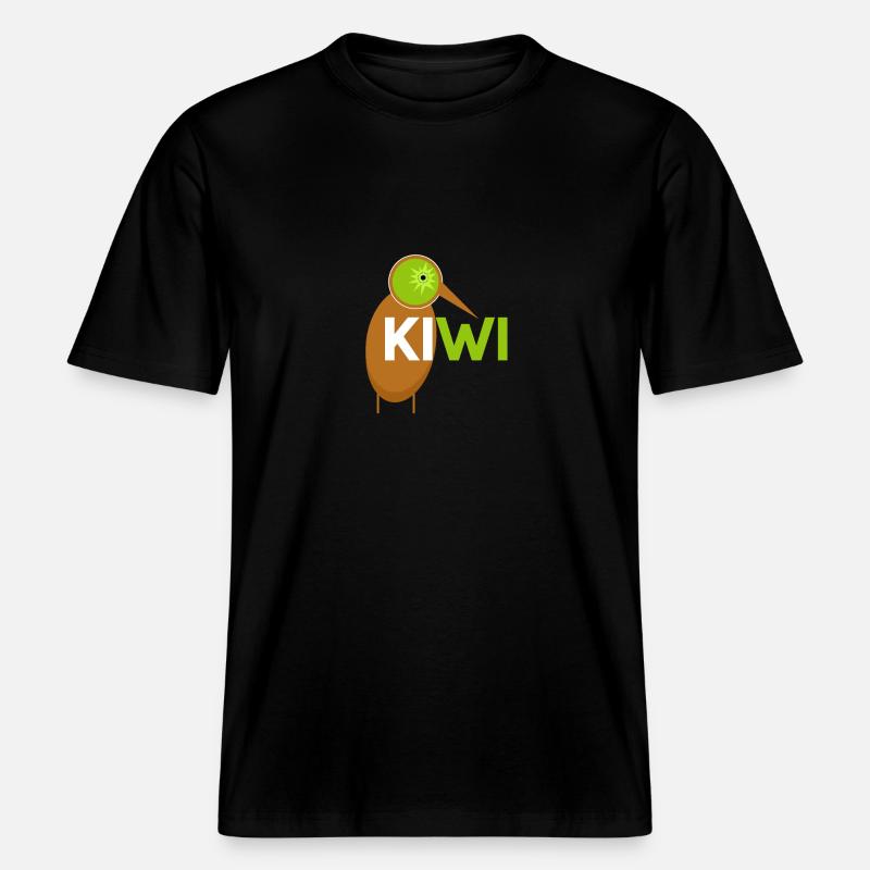 kiwi - T-shirt unisexe RELAXED FIT en coton bio - noir