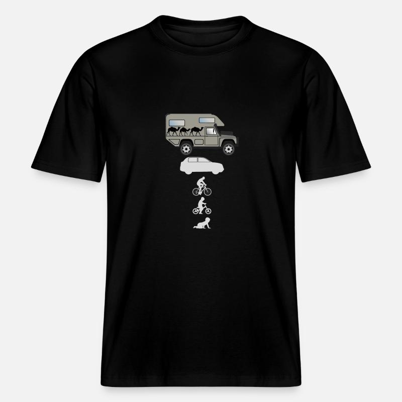 Camping-car tout-terrain Evolution -  T-shirt unisexe RELAXED FIT en coton bio - noir