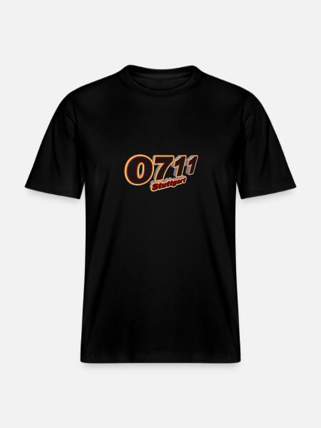 0711 Stuttgart - RELAXED FIT Unisex Organic T-Shirt - black