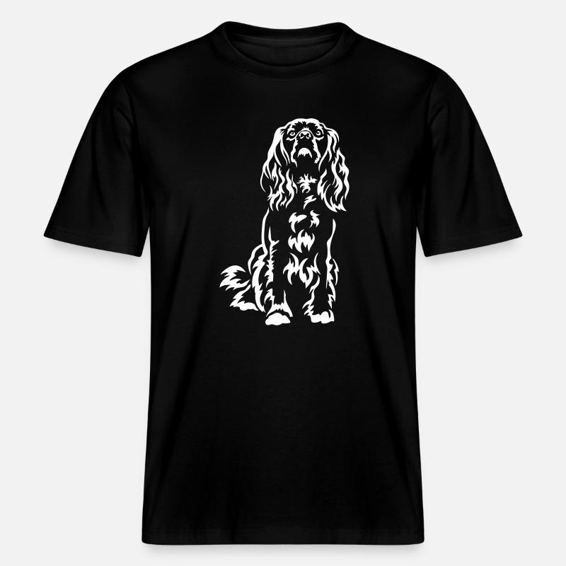 American Cocker Spaniel « Black Edition » - T-shirt unisexe RELAXED FIT en coton bio - noir