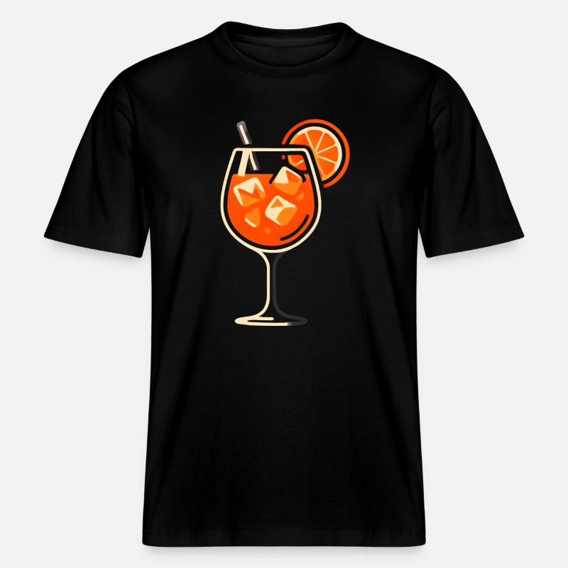 Party Spritz Glas Geschenkidee -  RELAXED FIT Unisex Organic T-Shirt - Schwarz