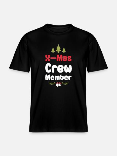 X-Mas Crew Mitglied - RELAXED FIT Unisex Organic T-Shirt - Schwarz