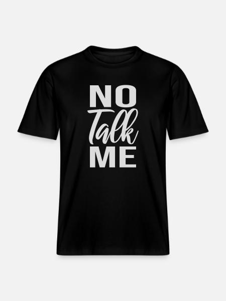 Pas de discours introverti antisocial drôle -  T-shirt unisexe RELAXED FIT en coton bio - noir
