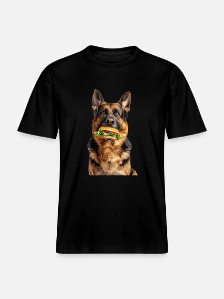 German Shepherd -  RELAXED FIT Unisex Organic T-Shirt - black
