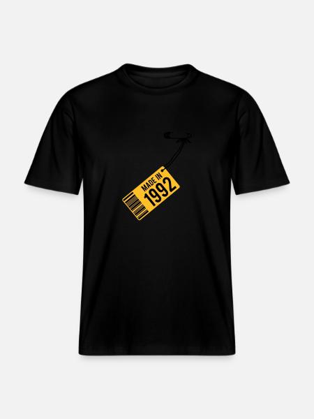 Birthday T-Shirt 1992 -  RELAXED FIT Unisex Organic T-Shirt - black
