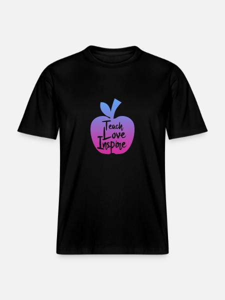 enseignant enseigner l’amour inspirer - T-shirt unisexe RELAXED FIT en coton bio - noir