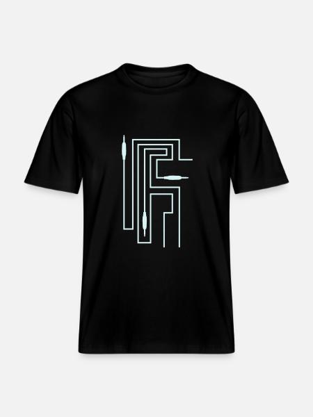 TON TRON - jack avec câble - T-shirt unisexe RELAXED FIT en coton bio - noir