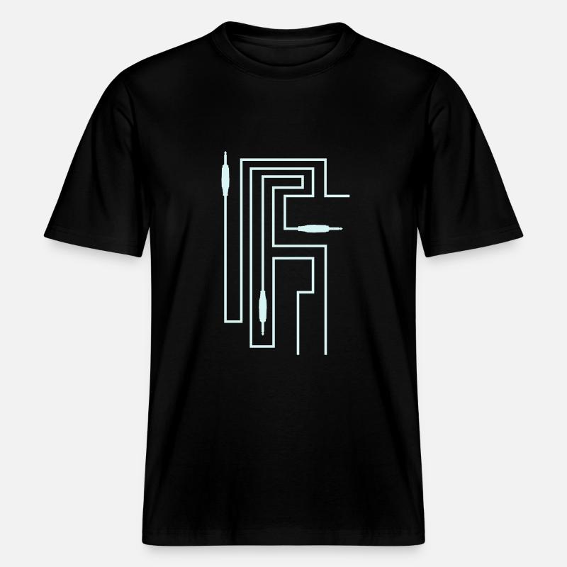TON TRON - jack avec câble -  T-shirt unisexe RELAXED FIT en coton bio - noir