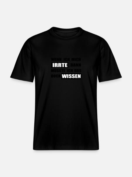 irren - RELAXED FIT Unisex Organic T-Shirt - Schwarz