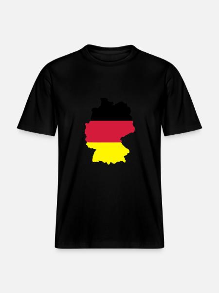 Germany flag - RELAXED FIT Unisex Organic T-Shirt - black