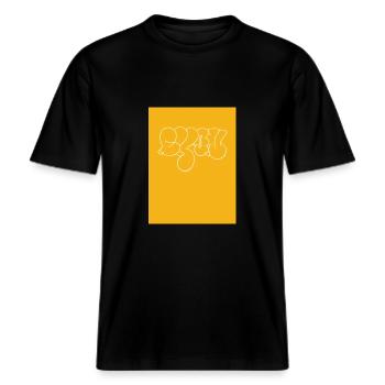 Le T-Shirt Lyon -  T-shirt unisexe RELAXED FIT en coton bio - noir - Devant - Alina (178cm) & Michal (187cm)