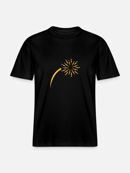 Feuerwerk - RELAXED FIT Unisex Organic T-Shirt - Schwarz