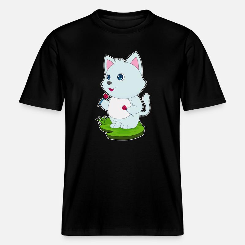 Fléchette de chat -  T-shirt unisexe RELAXED FIT en coton bio - noir