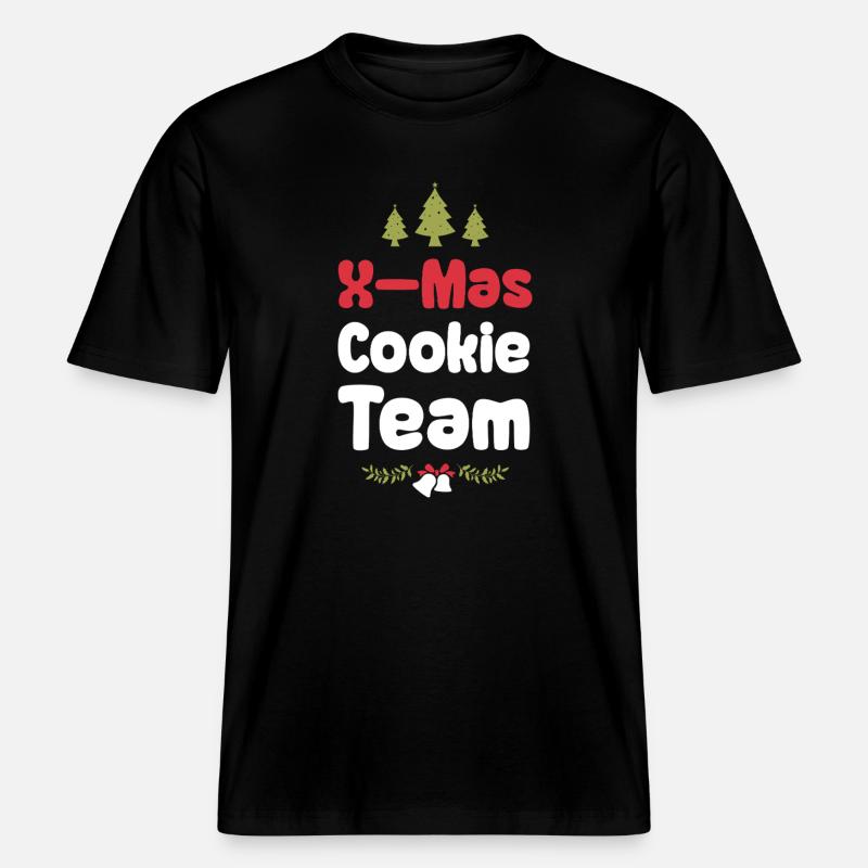 L’équipe des biscuits de Noël -  T-shirt unisexe RELAXED FIT en coton bio - noir