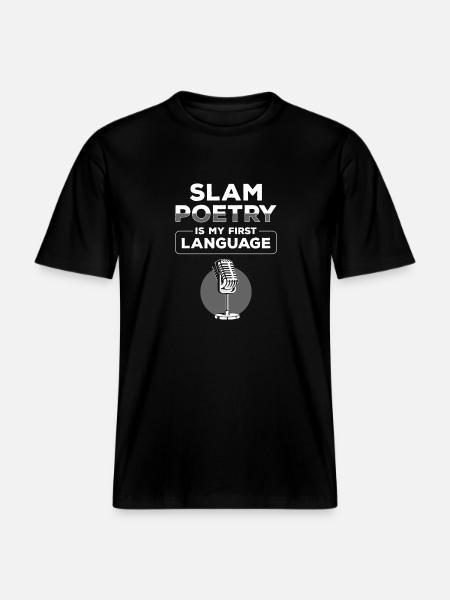 Poetry Slam Schreiber Feder -  RELAXED FIT Unisex Organic T-Shirt - black