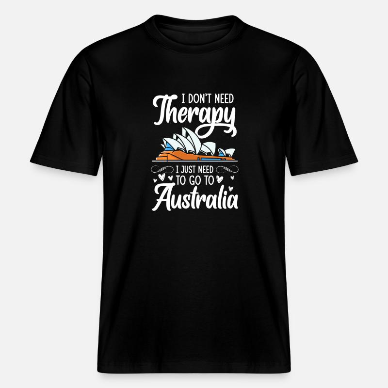 Outback Koala Metropole -  RELAXED FIT Unisex Organic T-Shirt - Schwarz
