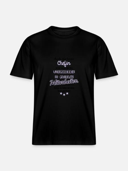 Beste Chefin Tasse - RELAXED FIT Unisex Organic T-Shirt - Schwarz
