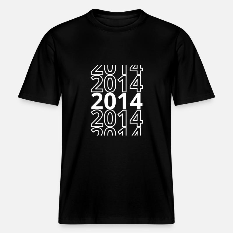 2014 2014 2014 -  T-shirt unisexe RELAXED FIT en coton bio - noir