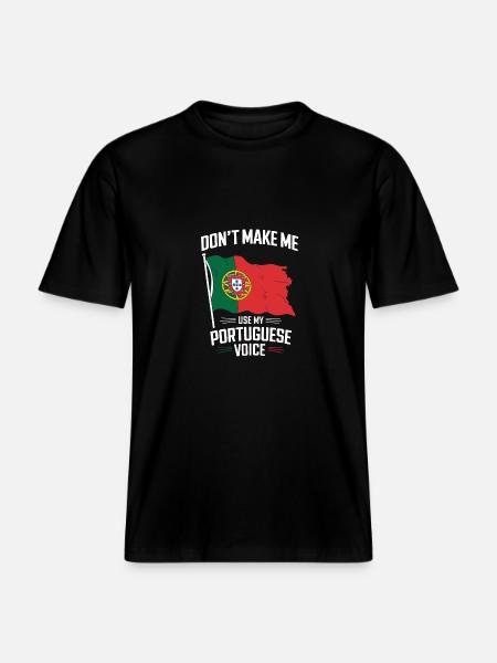 Portuguese Voice -  RELAXED FIT Unisex Organic T-Shirt - black