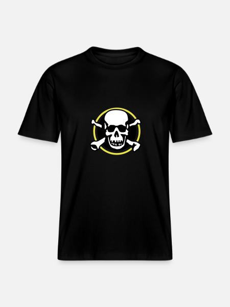 skull_circle_072011_a_3c - RELAXED FIT Unisex Organic T-Shirt - black